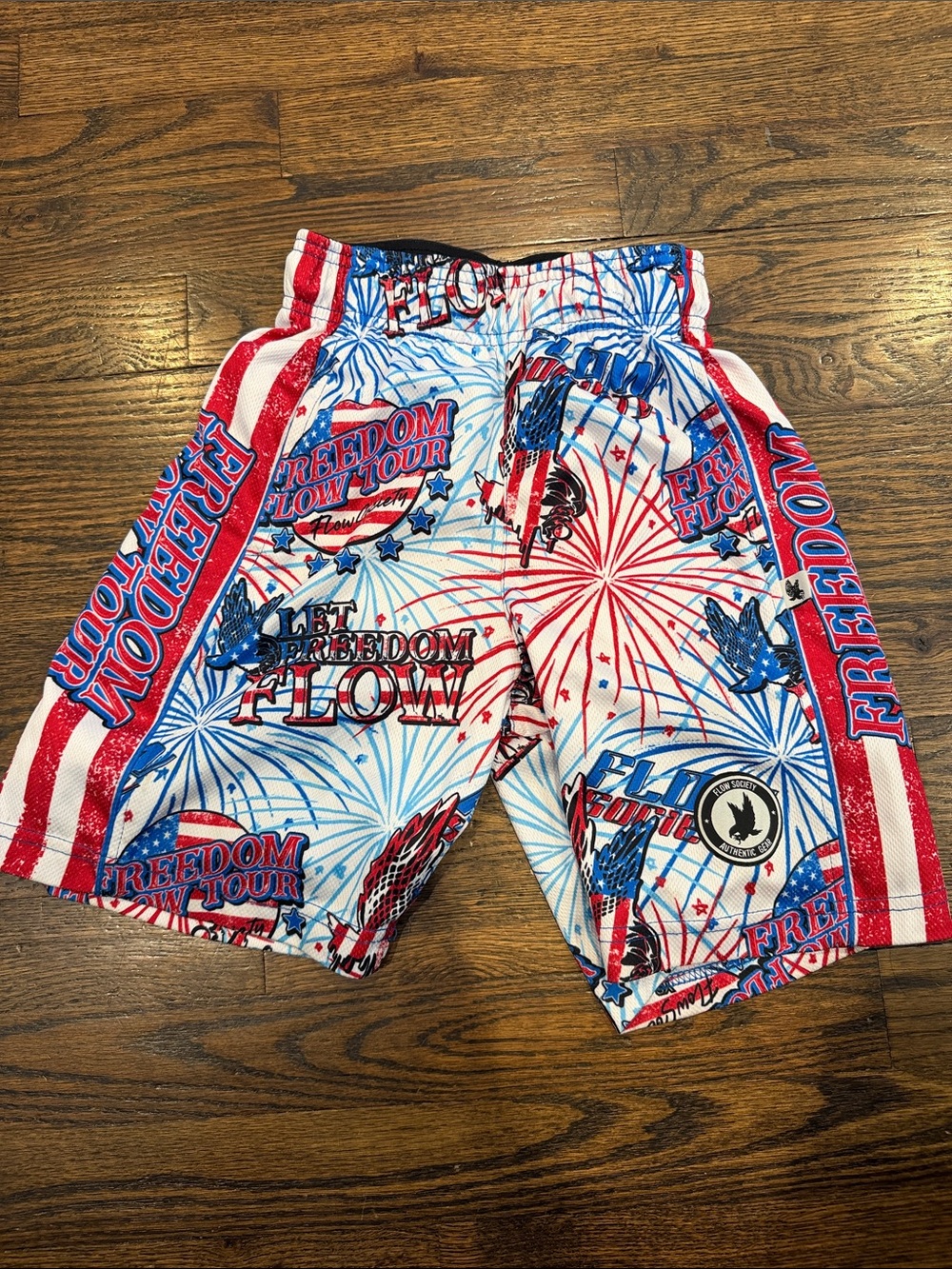 Freedom Flow Society Kids Patriotic Shorts - Red, White & Blue